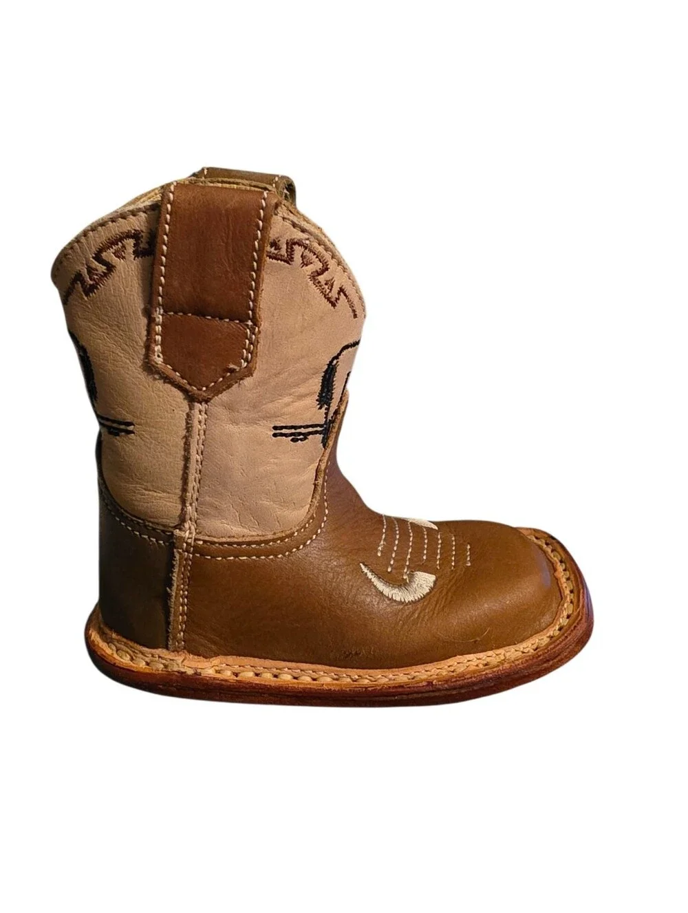 Roper Kids Cowbaby Buffalo Western Boot Baby Sz 1